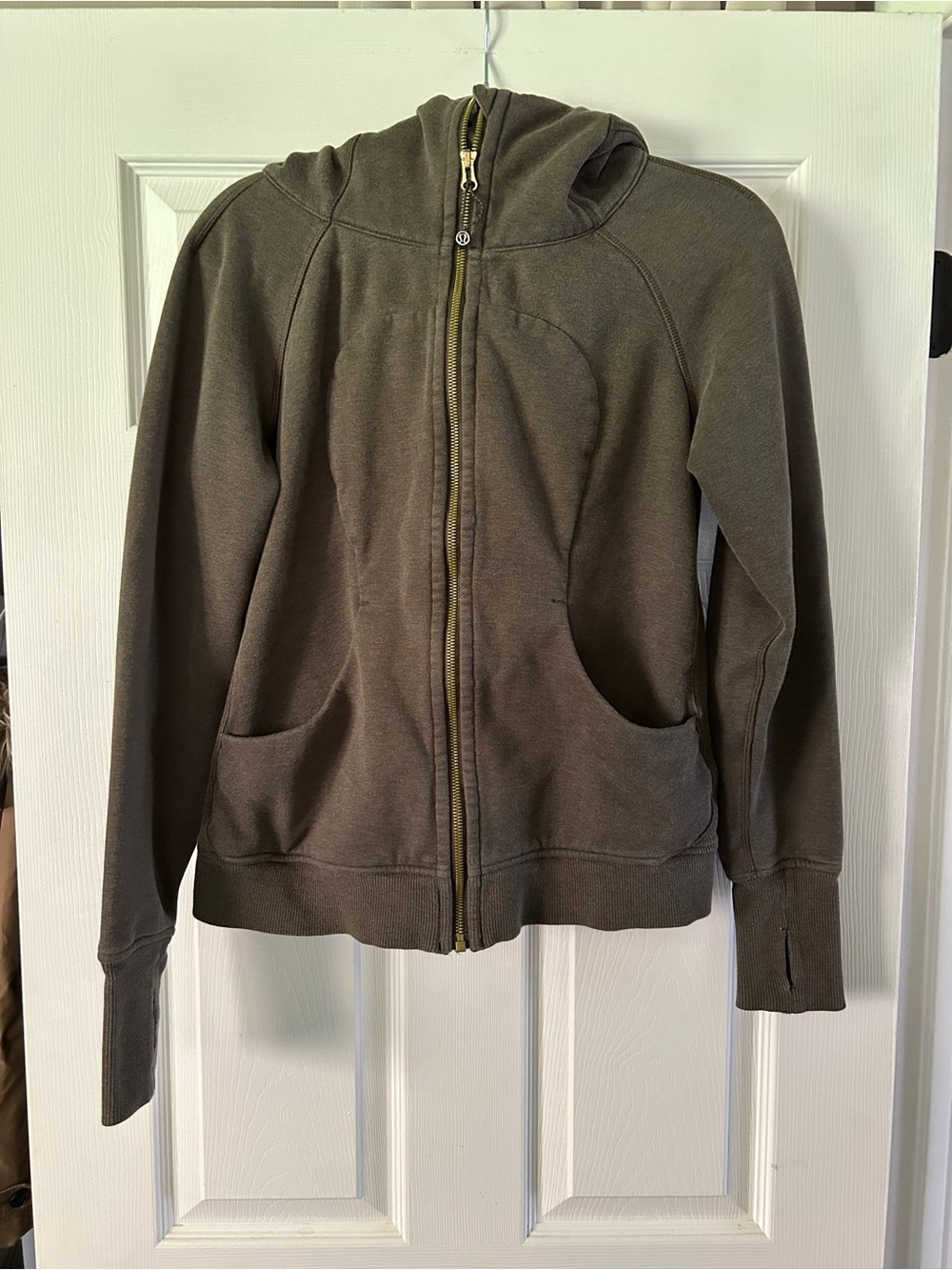 lululemon athletica Scuba Olive Green Full-Zip Hoodie Jacket